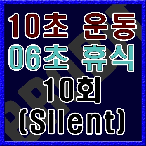 10초 운동 6초 휴식 [음악없음]