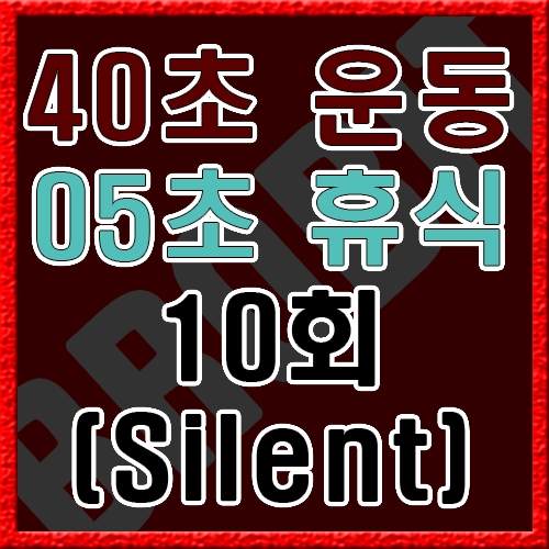 40초 운동 05초 휴식 [음악없음]